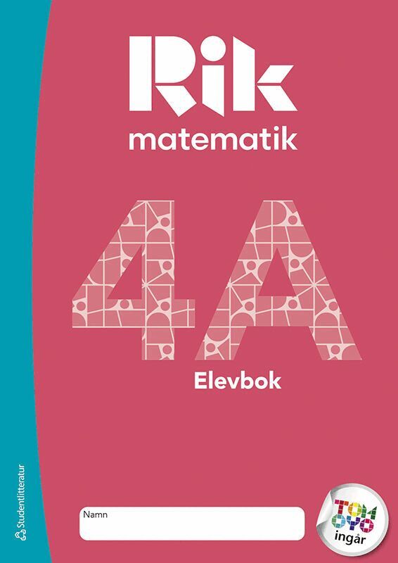 Andreas Ryve Lund, Manuel Tenser, Patrik Gustafsson, Hillevi Gavel, Fredrik Blomqvist, Daniel Brehmer - Rik matematik 4A Elevpaket - Tryckt bok + Digital elevlicens 12 mån, Hybridprodukt