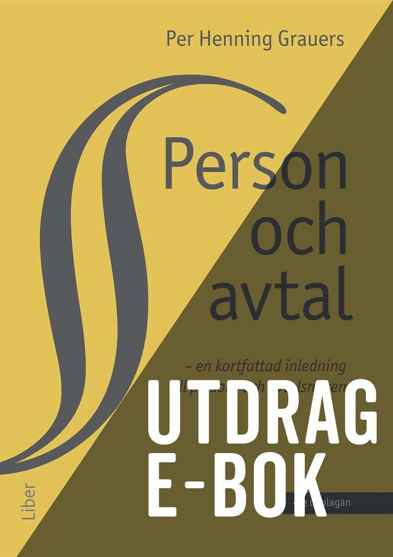 Per Henning Grauers - Person och avtal, utdrag: Avtalsrätt, e-bok, E-bok
