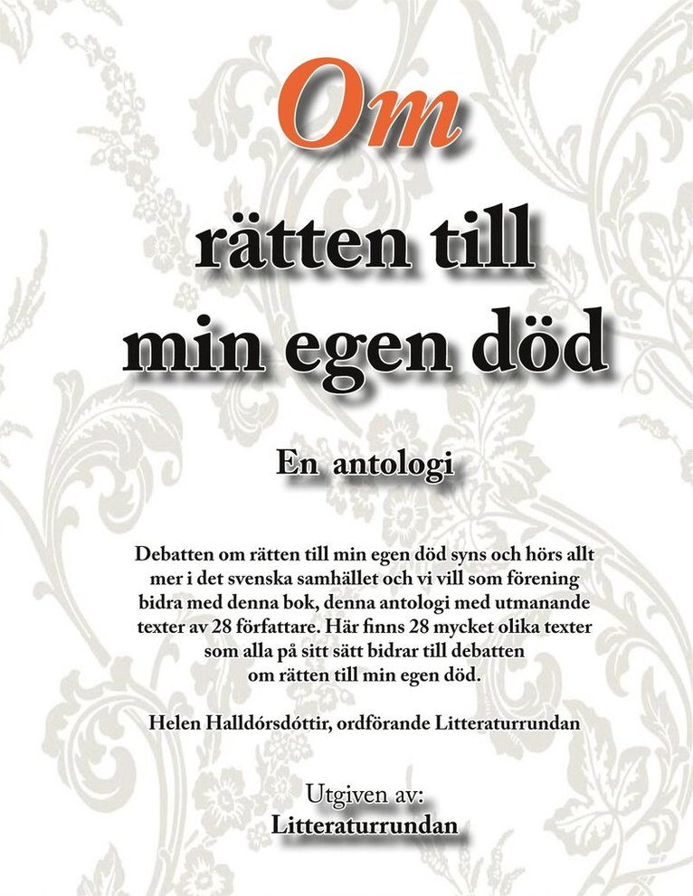 Litteraturrundan ekonomisk förening - Om rätten till min egen död, E-bok