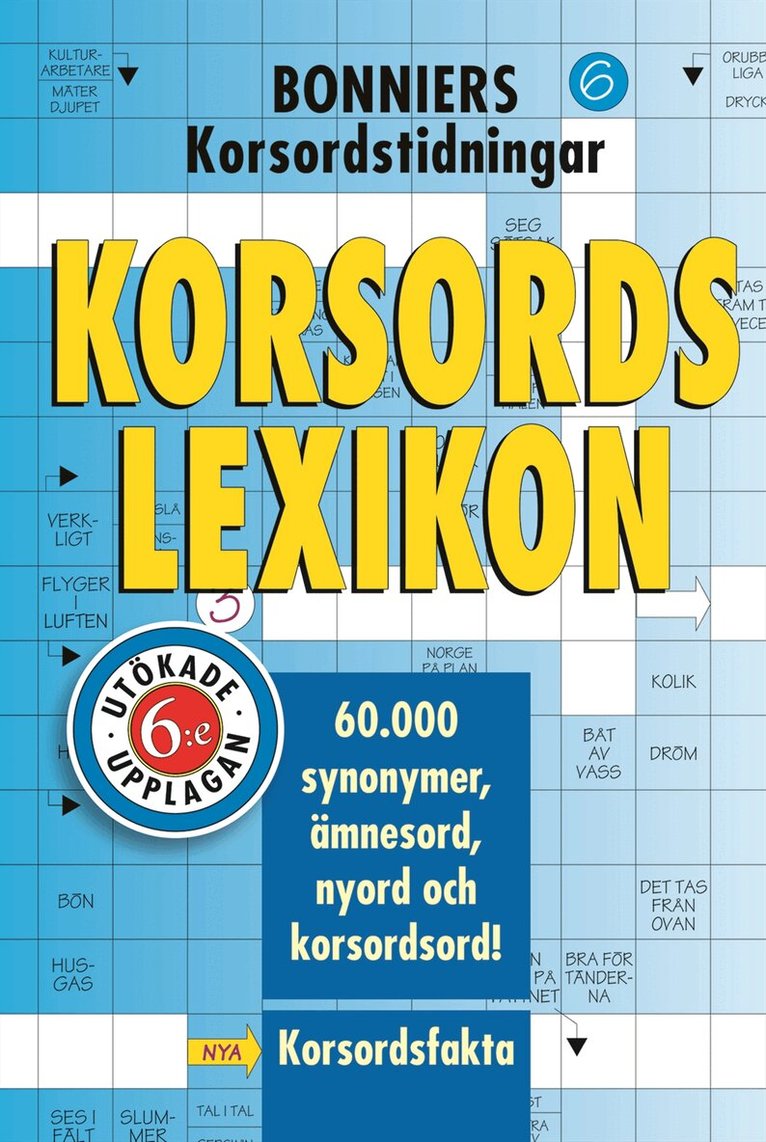 Korsordslexikon, 6:e upplagan, Inbunden
