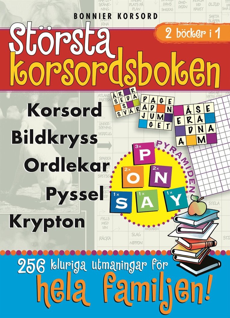 Största korsordsboken : två böcker i en, Häftad