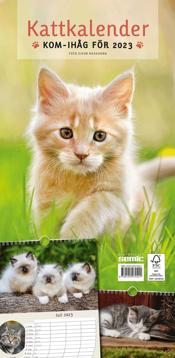 Kattkalender 2023, Häftad