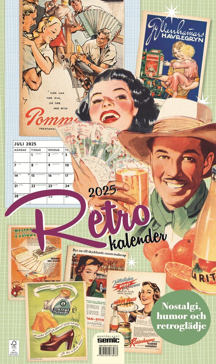 Bokförlaget Semic - Retrokalender 2025, Häftad