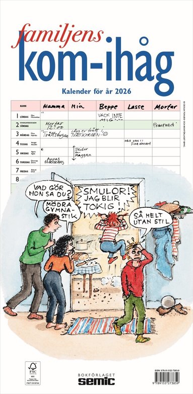 Familjens kom-ihåg-kalender 2026, Övrigt. Tillgänglighet: Lägg till