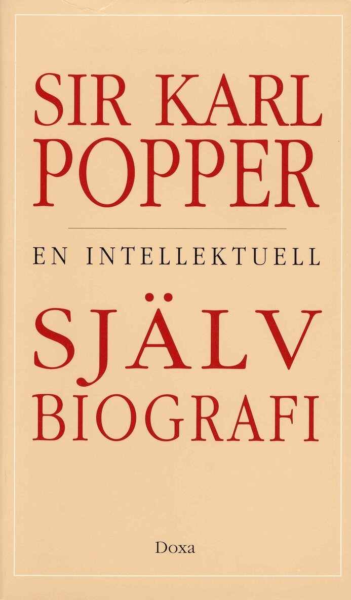 Karl R Popper - En intellektuell självbiografi, Häftad