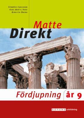 Synnöve Carlsson, Karl Bertil Hake, Birgitta Öberg - Matte direkt : år 9. Fördjupning, Häftad