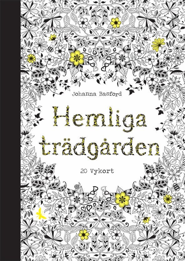 Johanna Basford - Hemliga Trädgården - 20 vykort att färglägga, Häftad