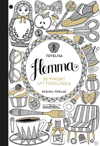 Tovelisa - Hemma : 20 vykort att färglägga, Inbunden