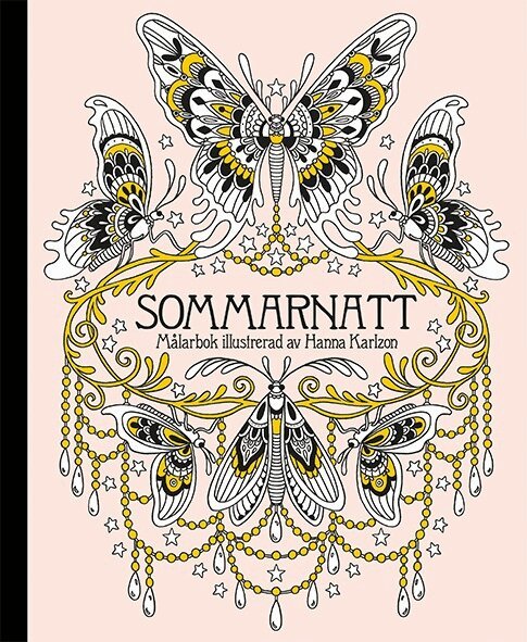 Hanna Karlzon - Sommarnatt   målarbok, Inbunden