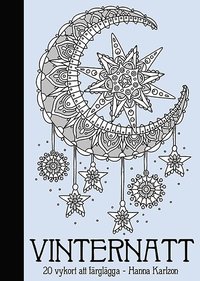 e-Bok Vinternatt  20 vykort att färglägga
