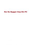 Hur du bygger ihop din PC