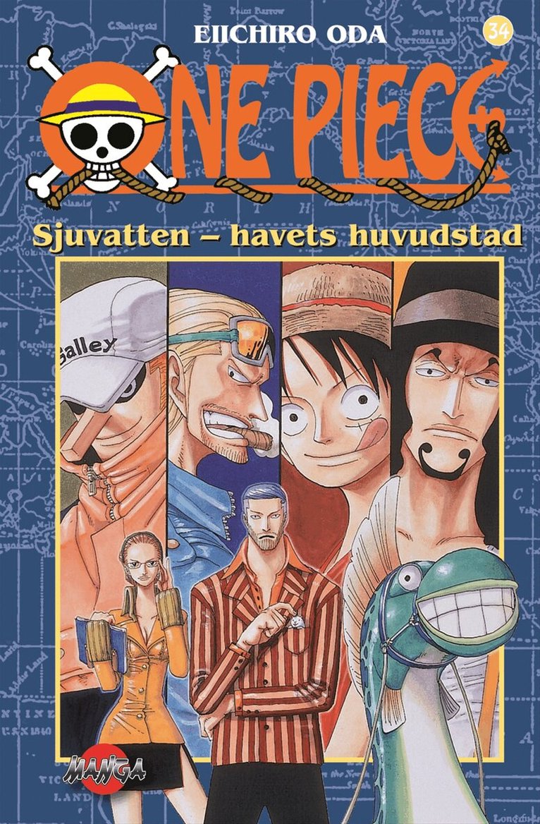 Eiichiro Oda - One Piece 34 - Sjuvatten- havets huvudstad : Sjuvatten- havets huvudstad, Pocket