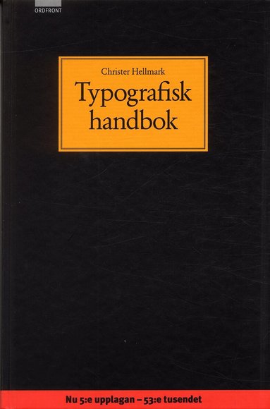 Christer Hellmark - Typografisk handbok, Inbunden. Tillgänglighet: Lägg till