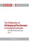The Proliferation of Anti-Dumping and Poor Governance in Emerging Economies : casestudies of China and South Africa