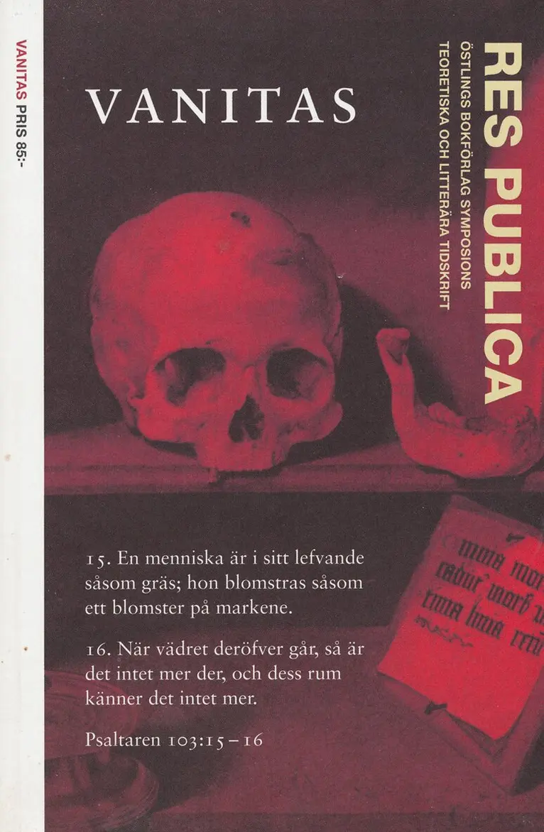 Res Publica : 61, Vanitas. Tillgänglighet: Kommande