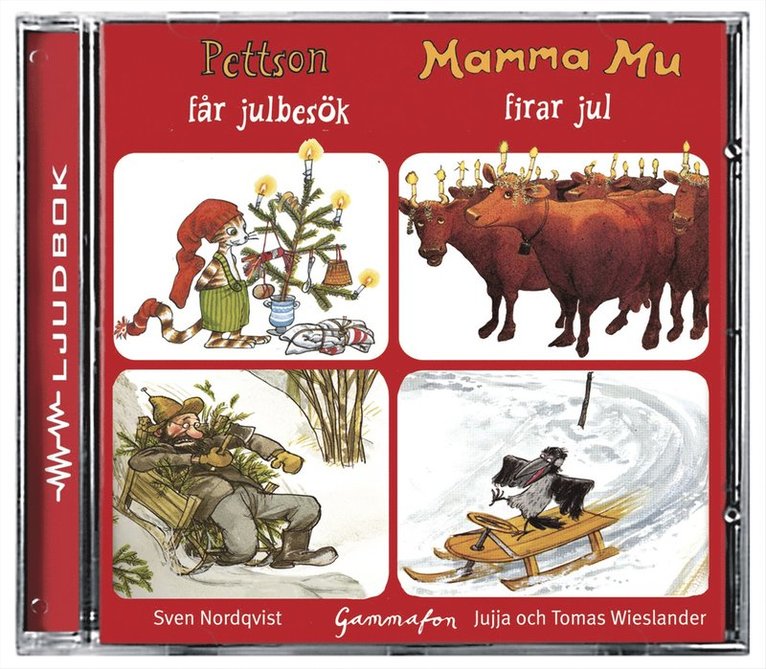 Sven Nordqvist, Jujja Wieslander - Pettson får julbesök / Mamma Mu firar jul, CD-bok