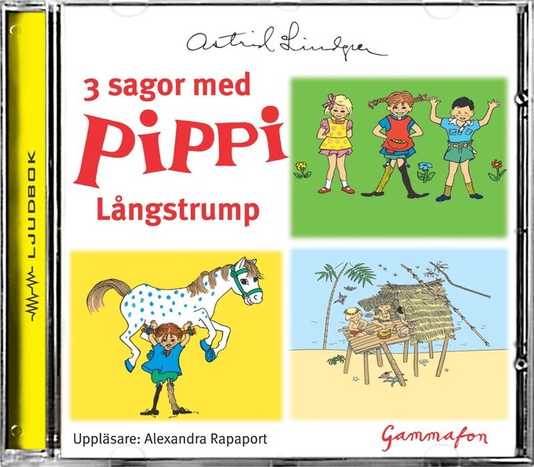 Astrid Lindgren - 3 sagor med Pippi Långstrump, CD-bok