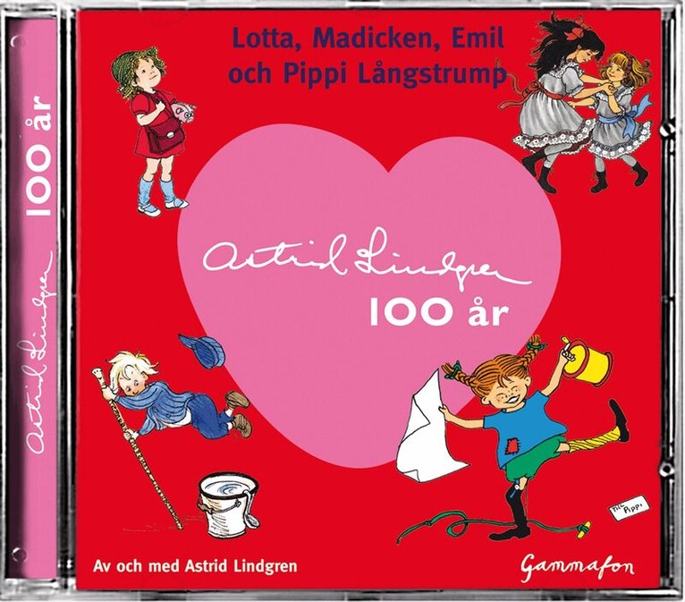 Astrid Lindgren - Astrid Lindgren 100 år : Lotta, Madicken, Emil och Pippi Långstrump, CD-bok