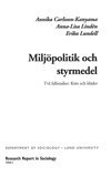 Miljpolitik och styrmedel : tv fallstudier: ktt och klder