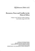 Resources, Peace and Conflict in the Horn of Africa