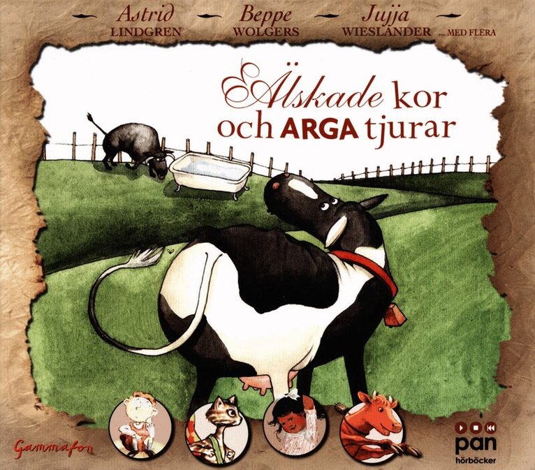 Astrid Lindgren, Sven Nordqvist, Birgitta Stenberg, Jujja Wieslander, Tomas Wieslander - Älskade kor och arga tjurar, CD-bok