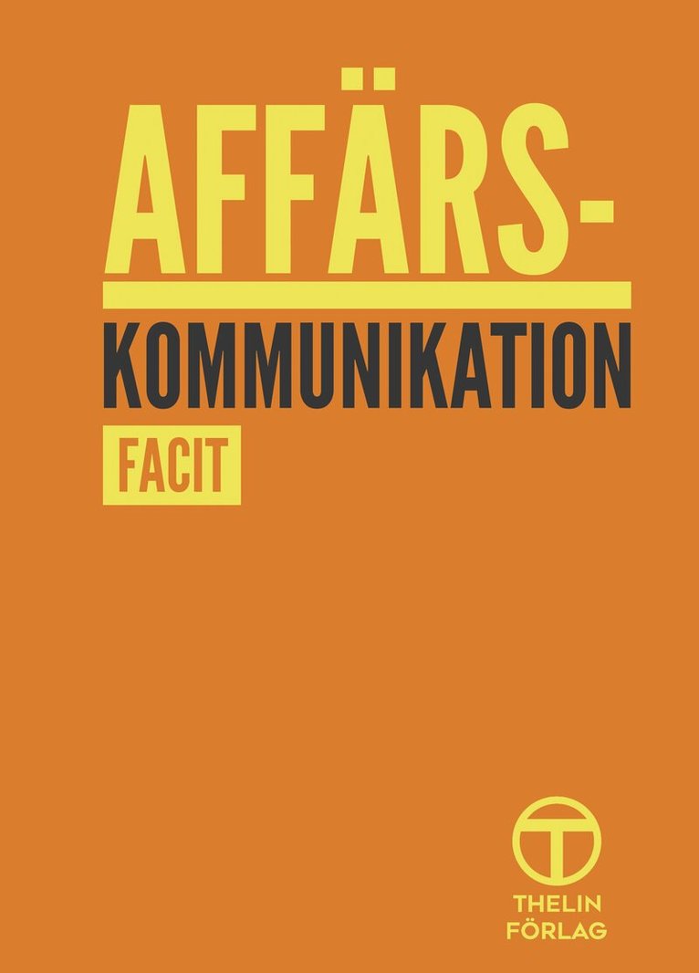 Meg Marnon - Affärskommunikation - Facit, Häftad