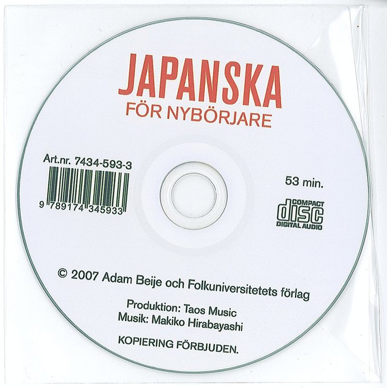 Adam Beije - Japanska för nybörjare cd audio, Övrigt