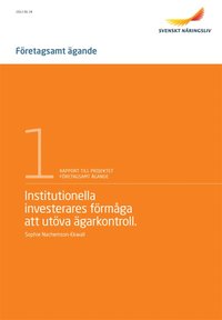 e-Bok Institutionella investerares förmåga att utöva ägarkontroll <br />                        E bok