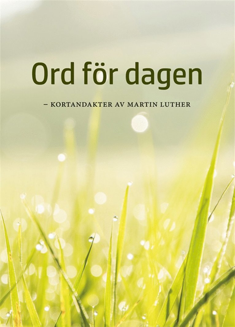 Martin Luther, Tomas Smetana - ORD FÖR DAGEN - kortandakter av Martin Luther, E-bok