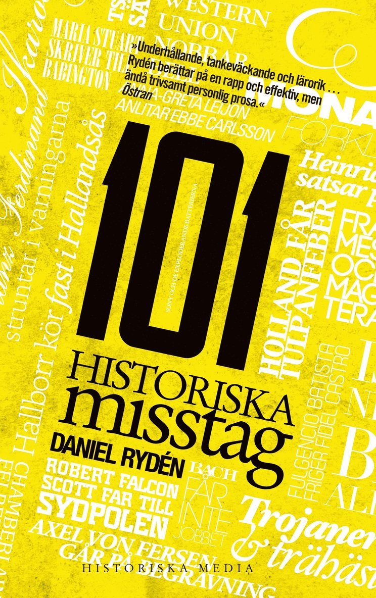 Daniel Rydén - 101 historiska misstag, Ljudbok