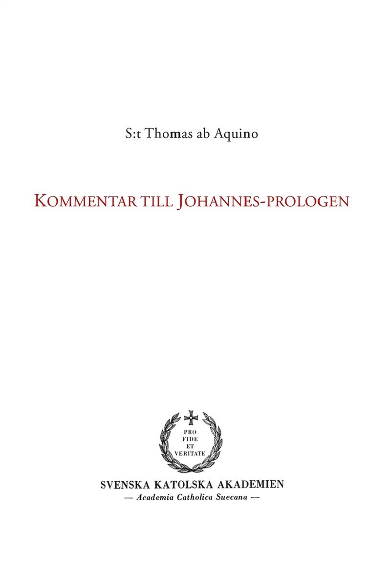 Erik Persson - Kommentar till Johannes-prologen, E-bok
