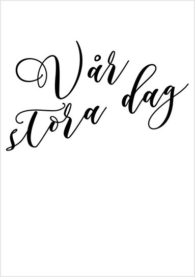 Sandra Stridh - Vår stora dag, Inbunden