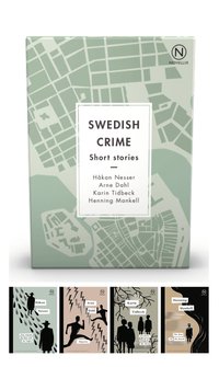 Box with four Swedish Crime Stories