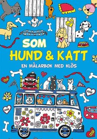 e-Bok Som hund och katt  en målarbok med klös