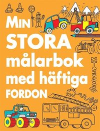 e-Bok Min stora målarbok med häftiga fordon