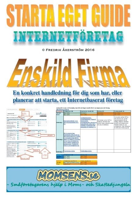 Fredrik Åkerström - Starta Eget Guide : Internetföretag, Inbunden