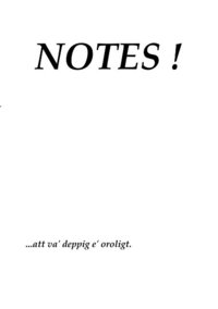 Notes !: ... att va' deppig e' oroligt