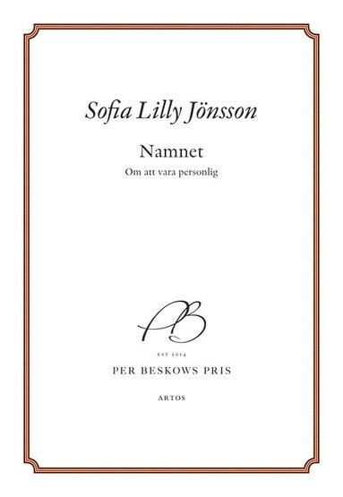 Sofia Lilly Jönsson Namnet : om att vara personlig