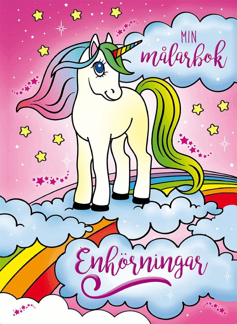 Min målarbok Enhörningar, Häftad