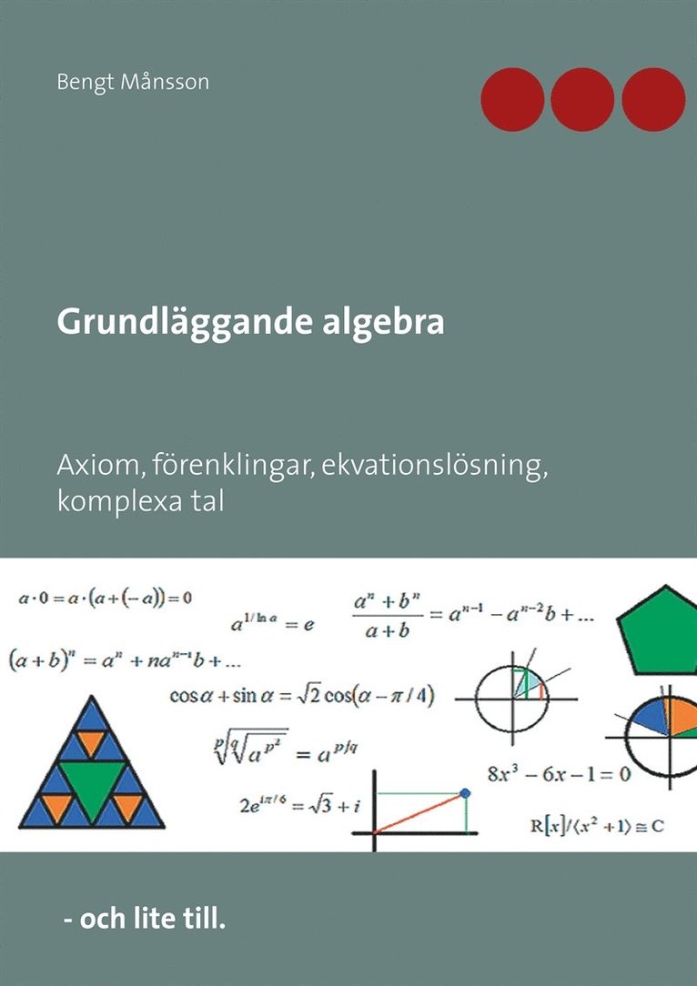 Bengt Månsson - Grundläggande algebra: Axiom, förenklingar, ekvationslösning, komplexa tal, E-bok