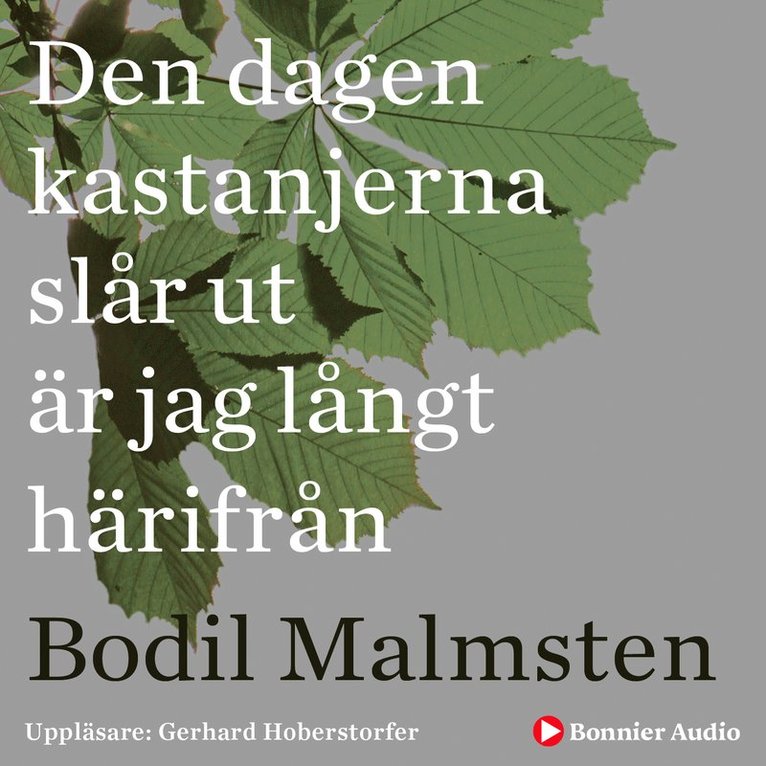 Bodil Malmsten - Den dagen kastanjerna slår ut är jag långt härifrån, Ljudbok