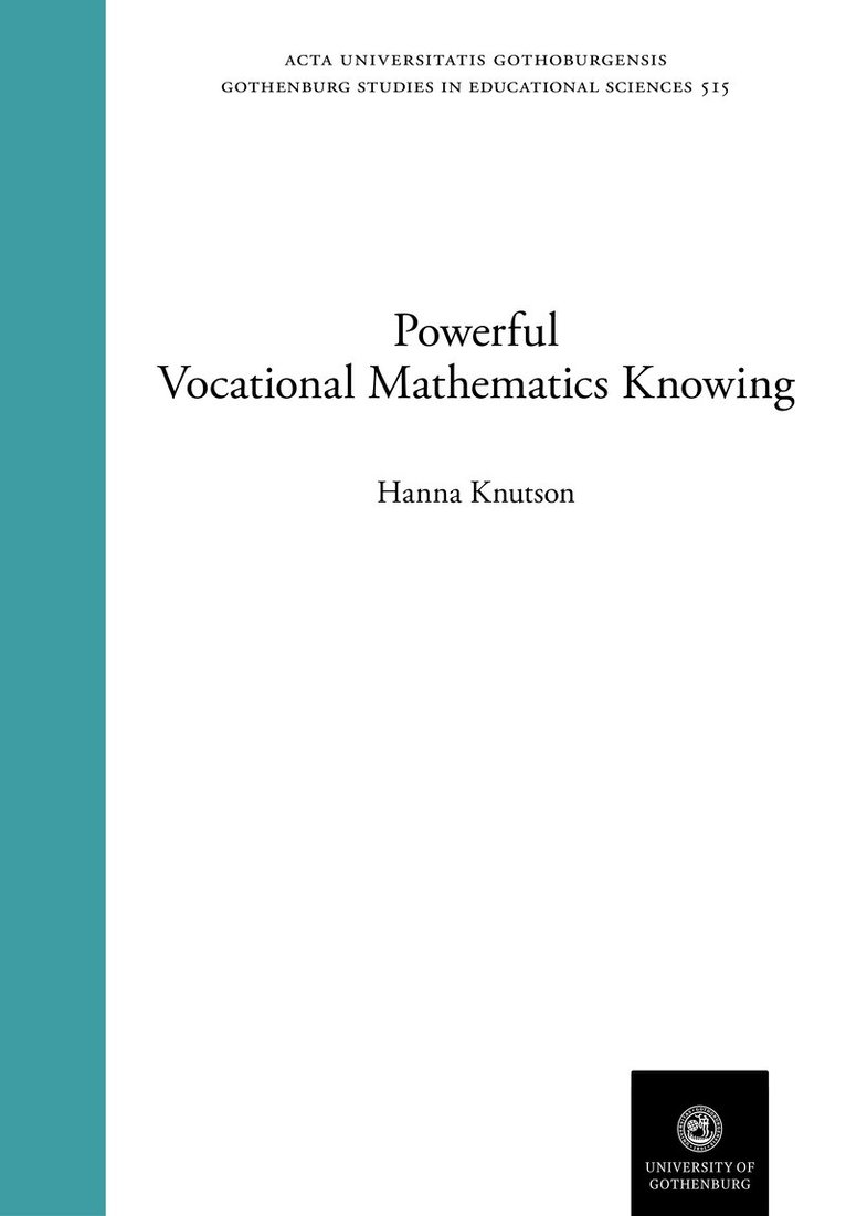 Hanna Knutson - Powerful vocational mathematics knowing, Häftad