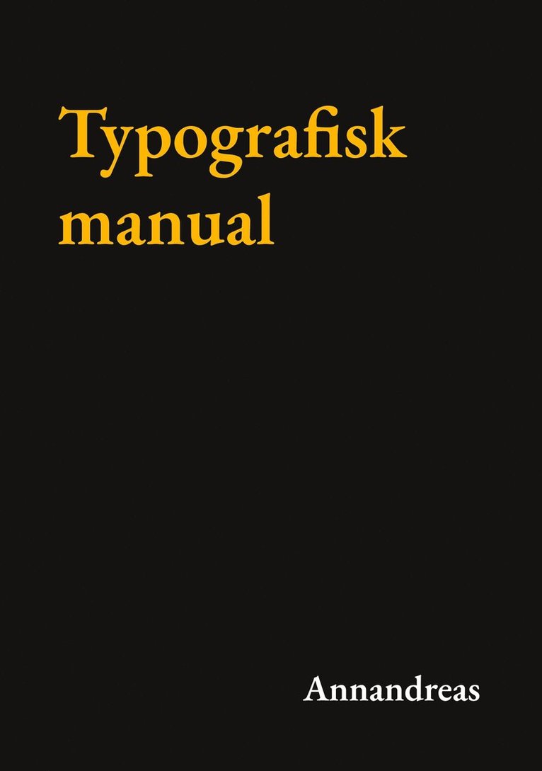 - Annandreas - Typografisk manual, E-bok