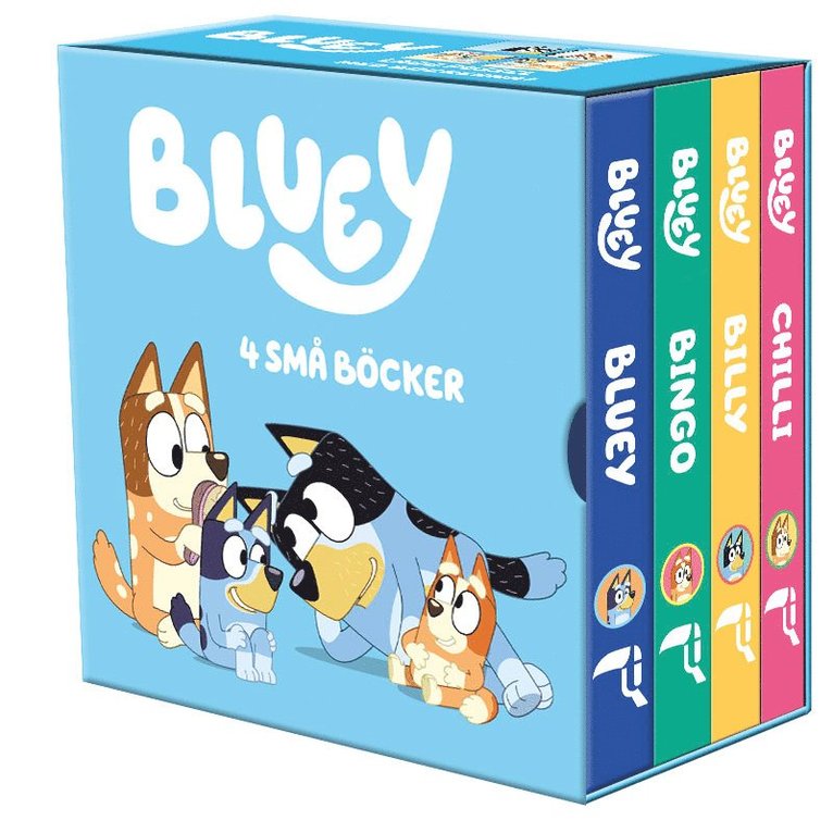 Bluey 4 små böcker, Kartonnage