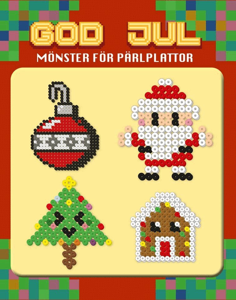 God jul : mönster för pärlplattor, Inbunden
