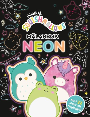 Marie Helleday Ekwurtzel Squishmallows: Målarbok neon