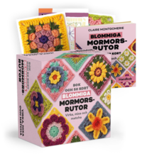 Blommiga mormorsrutor - Bok och 50 kort: Virka, mixa och matcha