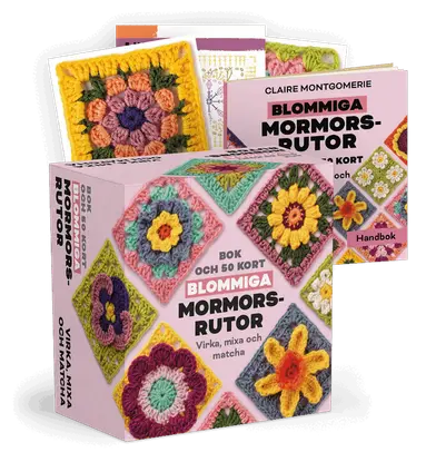Claire Montgomerie - Blommiga mormorsrutor - Bok och 50 kort: Virka, mixa och matcha, Övrigt