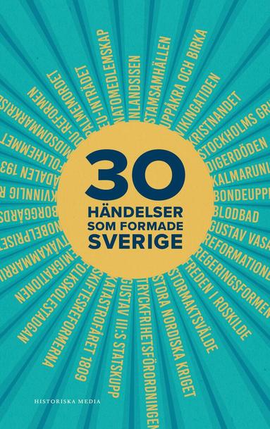 Henrik Arnstad, H-G Axberger, Henrik Berggren, Tomas Blom, Ingrid Carlberg, Martin Dackling, Ann-Sofie Dahl, Nils Edling, Kristina Ekero Eriksson, Lars Ericson Wolke - 30 händelser som formade Sverige, Kartonnage