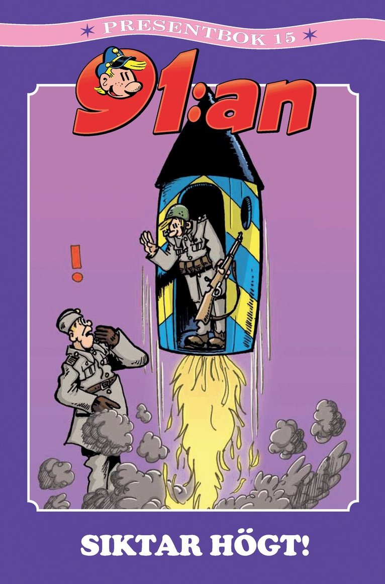 91:an presentbok 15. 91:an siktar högt!, Kartonnage